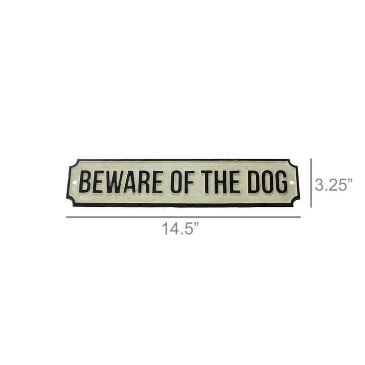 Cast iron warning sign &