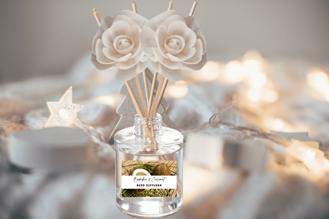 Exotic & Escape Reed Diffuser Collection – Tropical Scents with Mango, Pineapple, Hibiscus & Coconut
