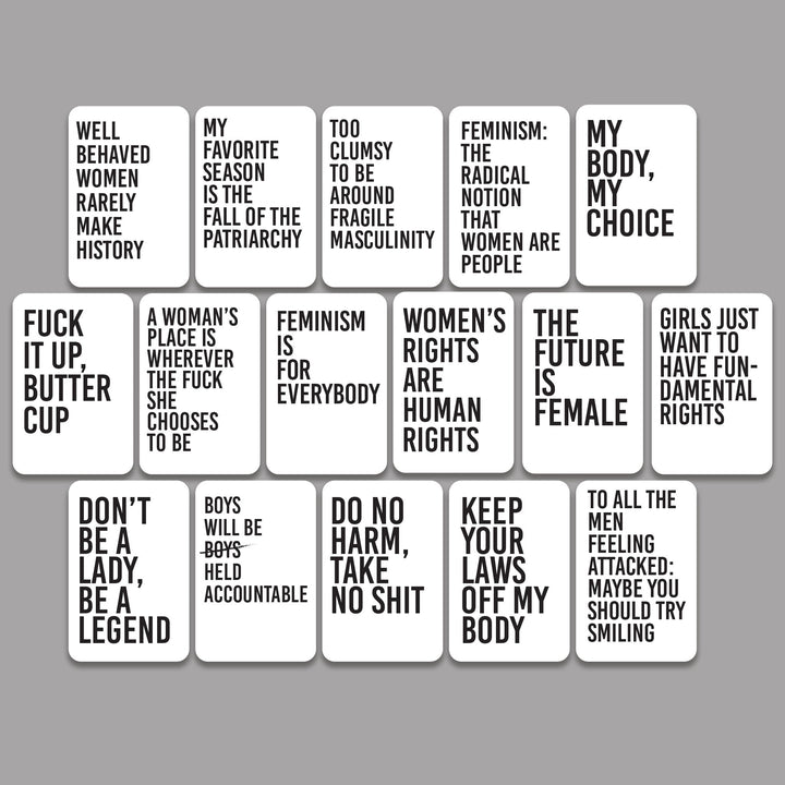 Feminist Affirmation Cards, Deck of 16