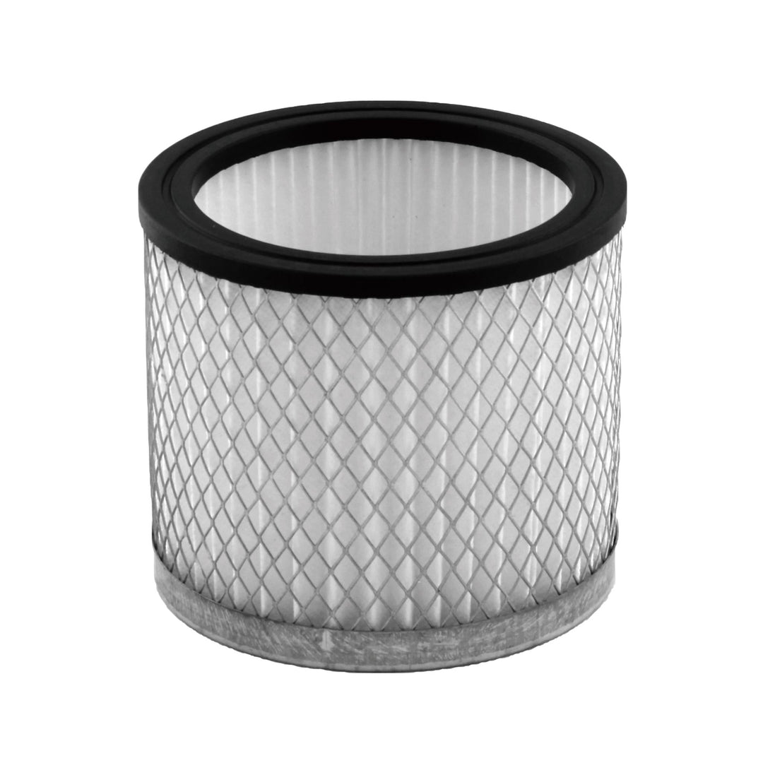 Replacement HEPA air filter, cylindrical pleated fabric with black top rim