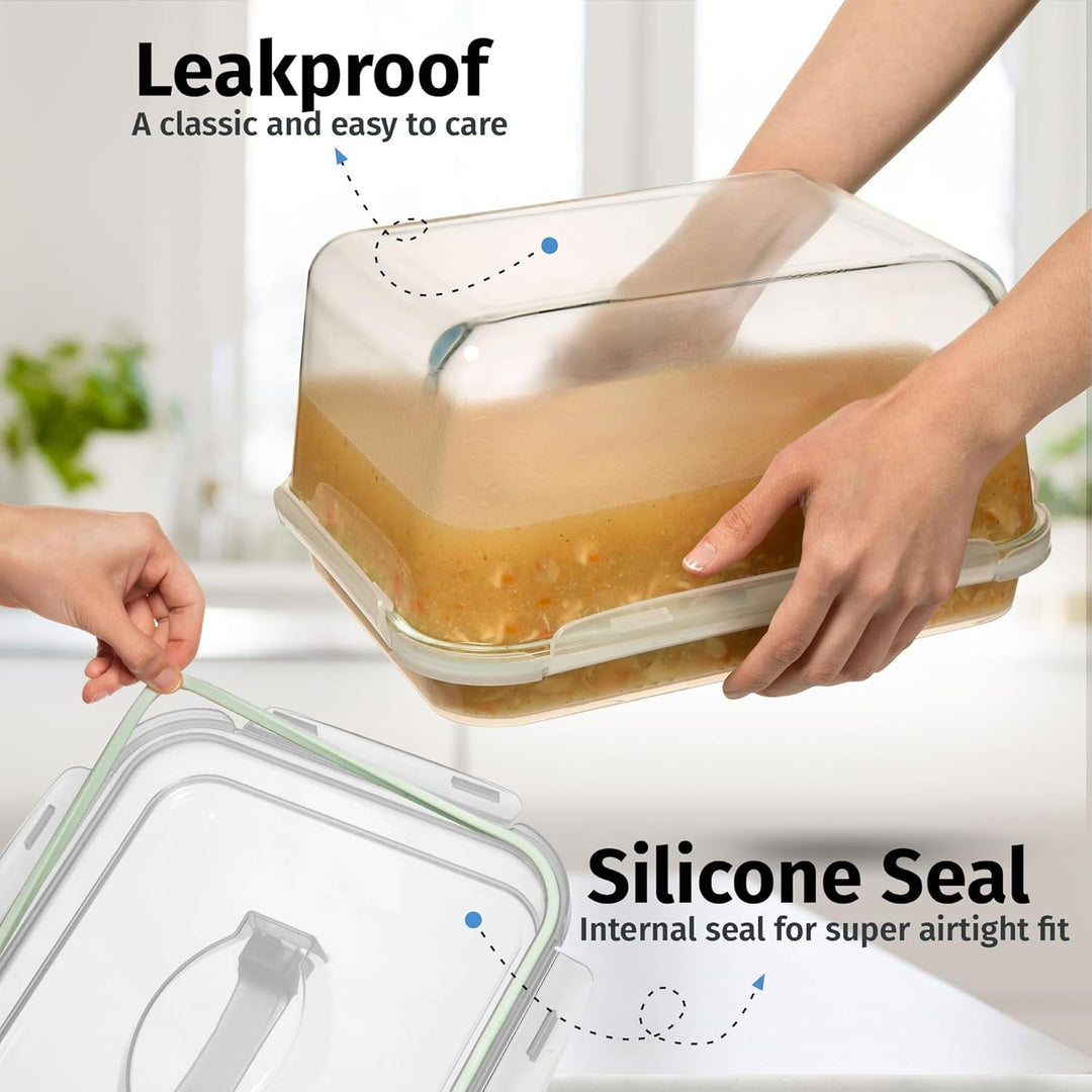 Extra‑Large Borosilicate Glass Baking & Storage Container–28 Cup