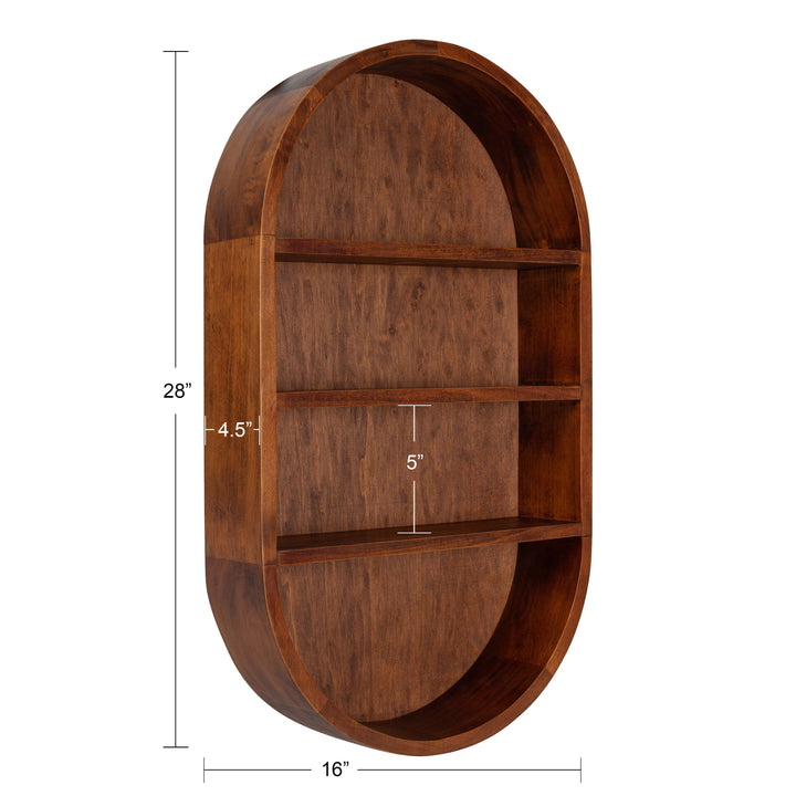 Hutton Wood Capsule Wall Shelf