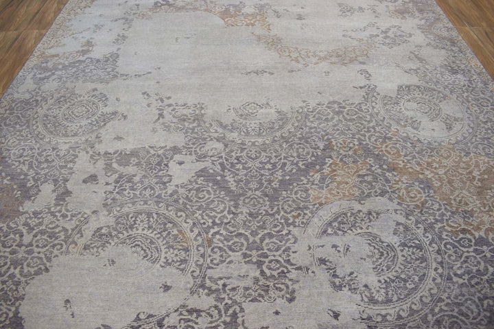 Brown Traditional Style Hand Knotted Wool 8x10 Area Rug