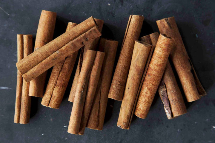Whole cinnamon sticks, warm brown spice sticks