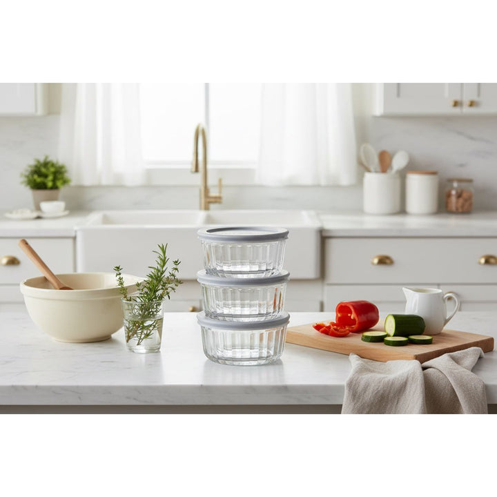 Anchor Hocking Glass Storage Containers (3-Pack)
