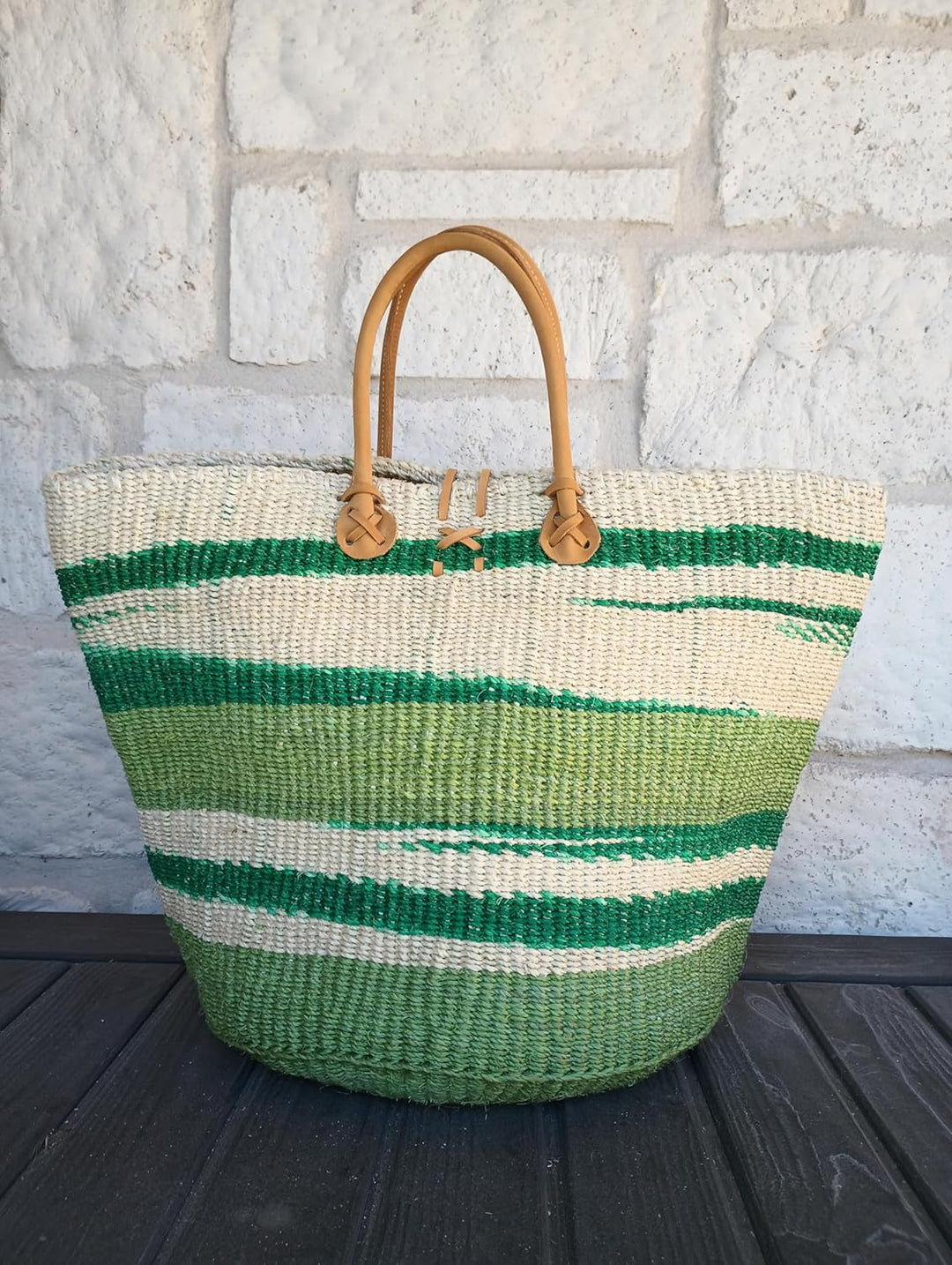 Health Handmade Sisal Market Basket Tote Bag