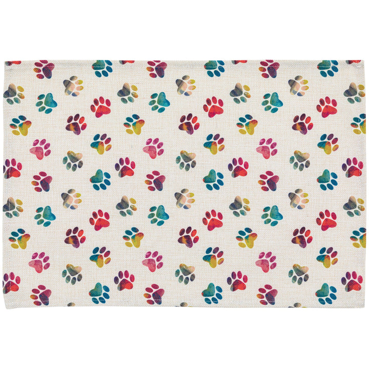 Rainbow Ombre Paws Kitchen Linens