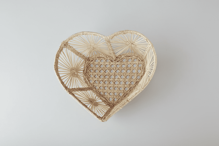 Heart Handwoven Iraca Palm Basket — Basket, [material], MacondoForever