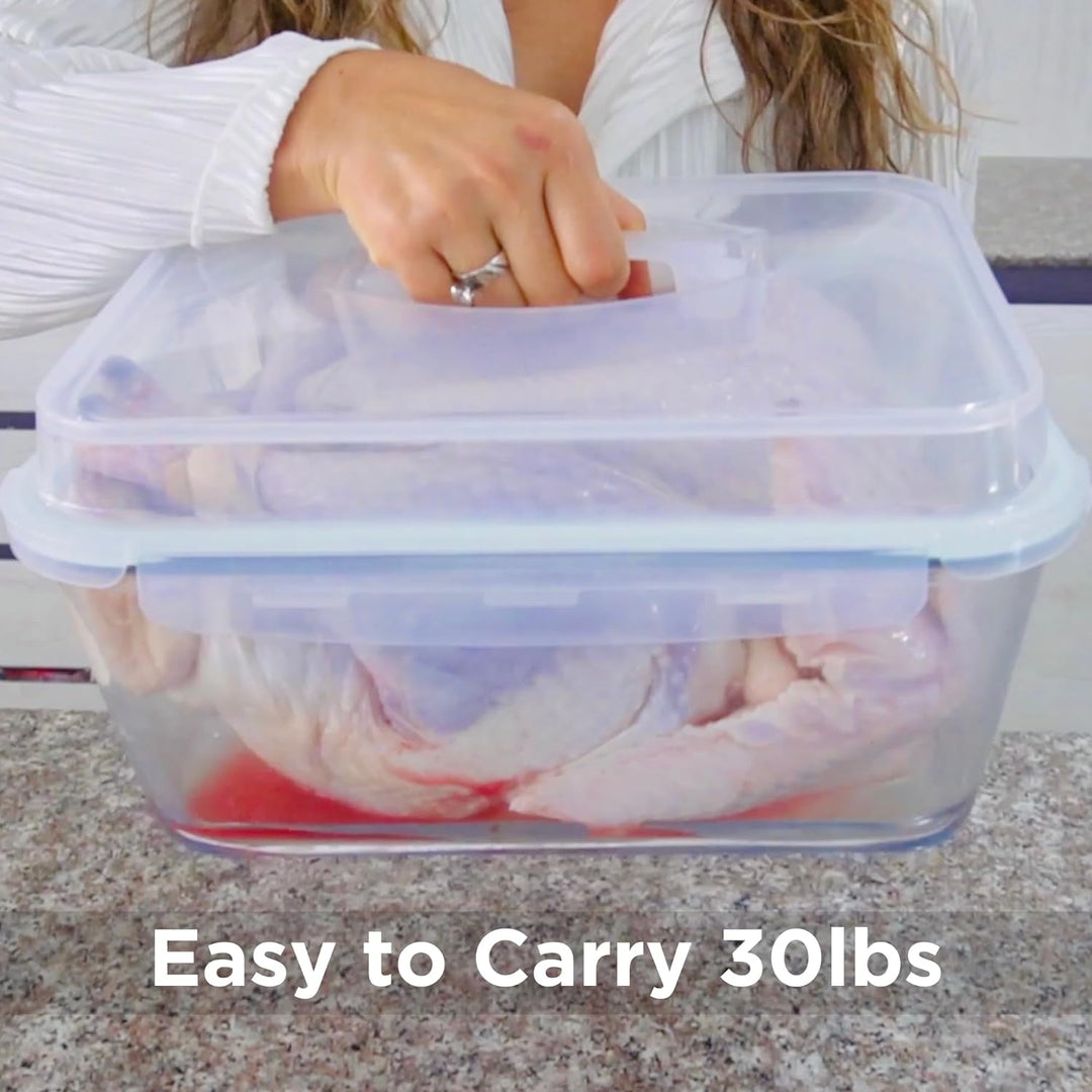 Extra‑Large Borosilicate Glass Baking & Storage Container–28 Cup