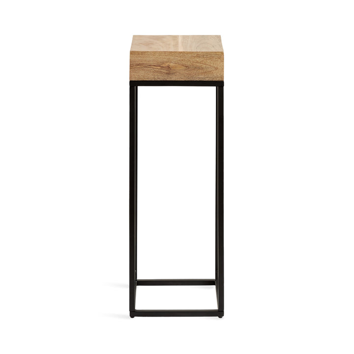 Karlsen Wood and Metal Slim Side Table