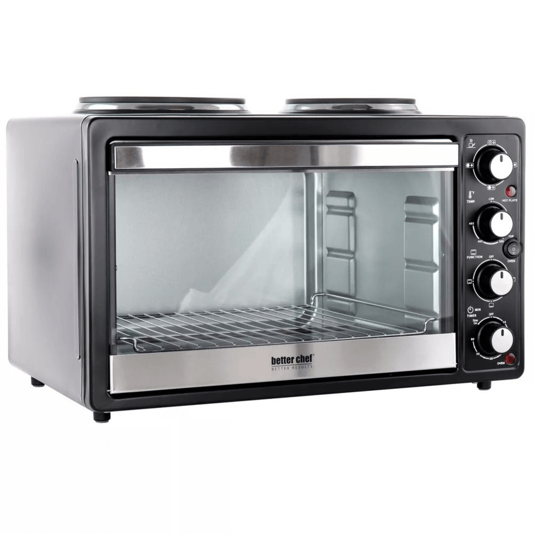 Better Chef Central XL Toaster Oven Broiler—Dual Solid Burners