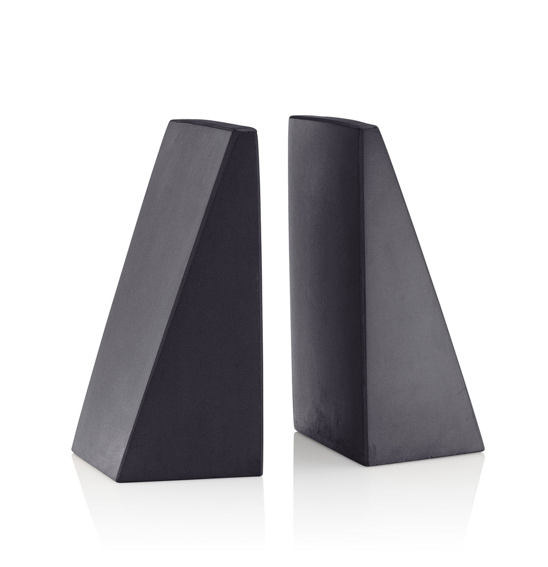 Concrete Angular Bookends: Charcoal
