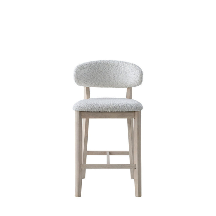 ACTU Counter Stools Set of 2, 26” Upholstered Bar Stools, Solid Wood, Mid-Century Modern