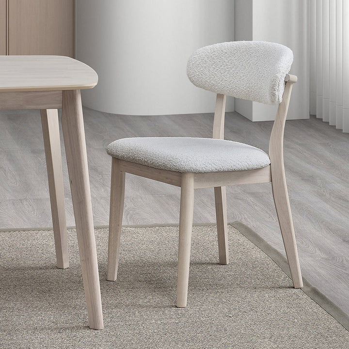 ACTU Scandinavian Dining Table Set with Upholstered Chairs for Small Spaces (Seats 4–6)