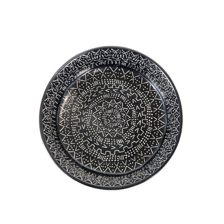 Mud Cloth Black Bowl - 8"