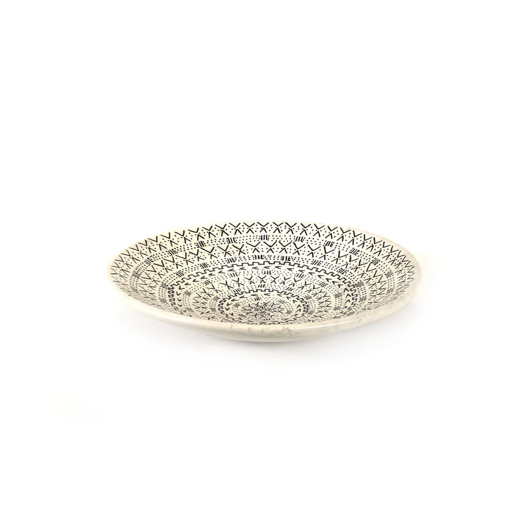 Mud Cloth Natural Platter - 10"