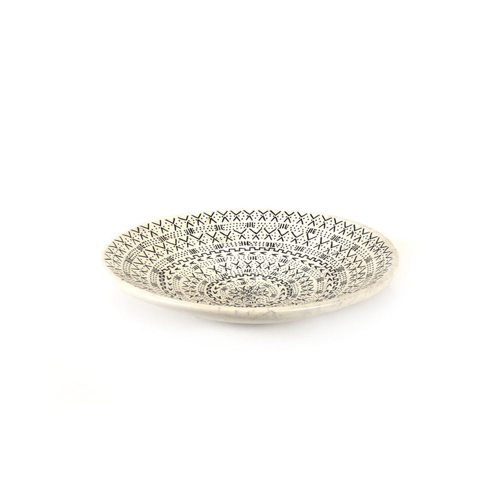 Mud Cloth Natural Platter - 10"