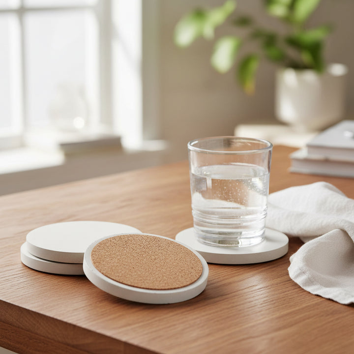 Concrete Coasters: White