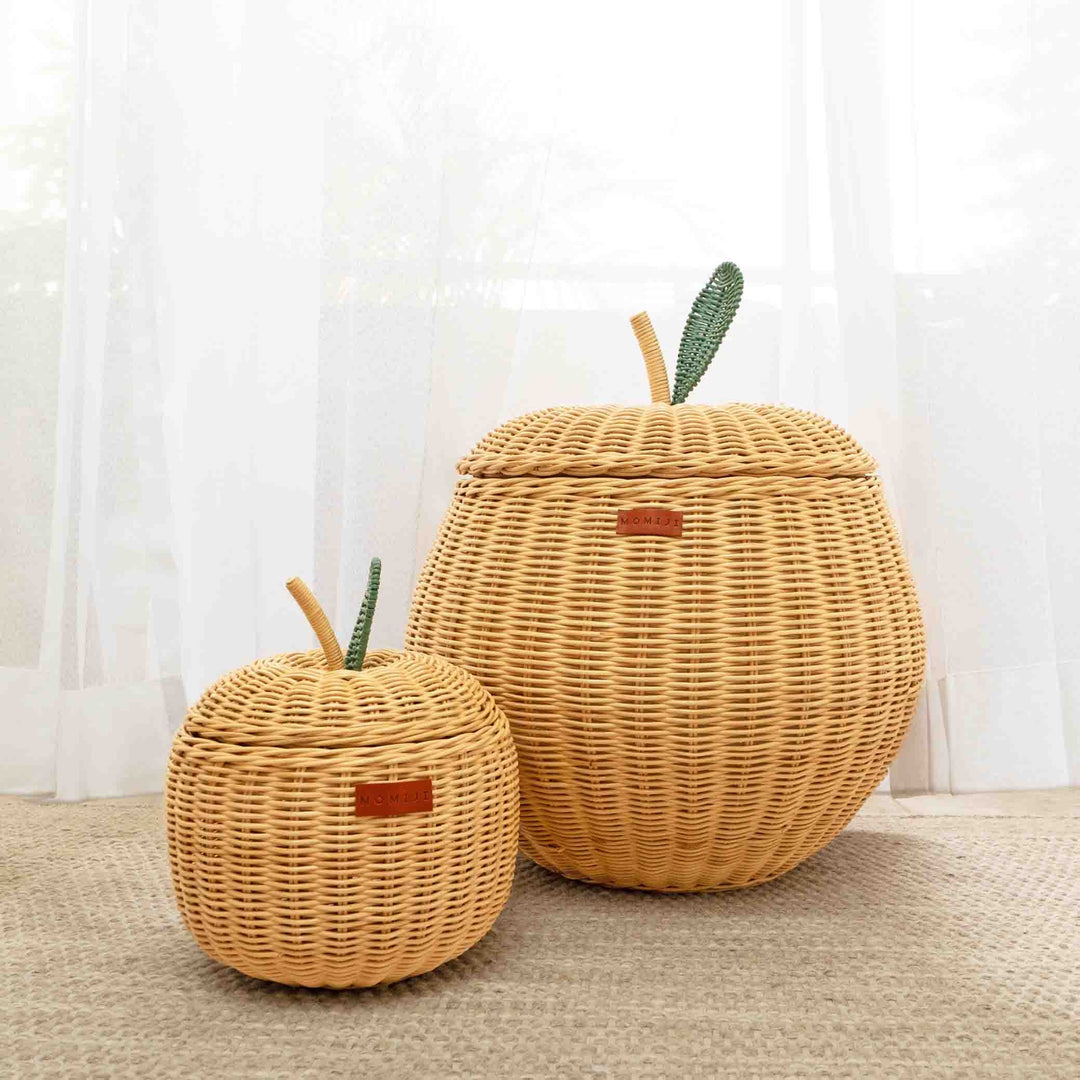 Natural Apple Rattan Storage Basket (Small)