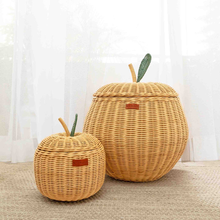 Natural Apple Rattan Storage Basket (Small)