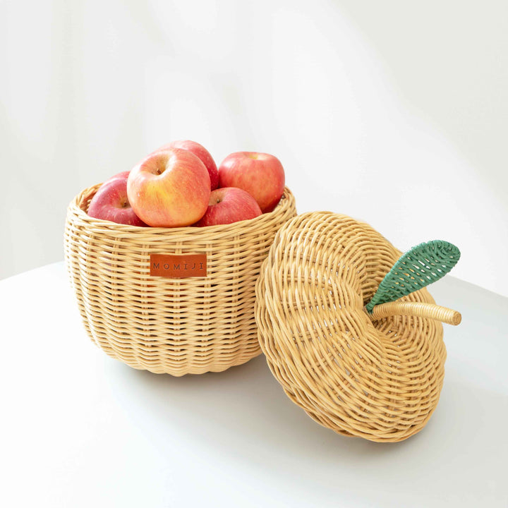 Natural Apple Rattan Storage Basket (Small)