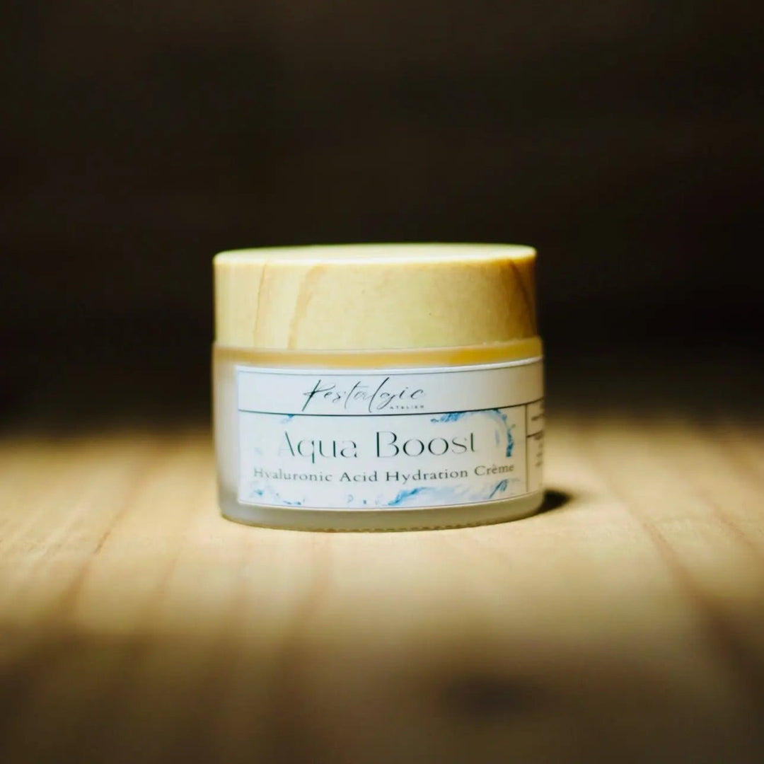 Aqua Boost hyaluronic acid hydration crème jar