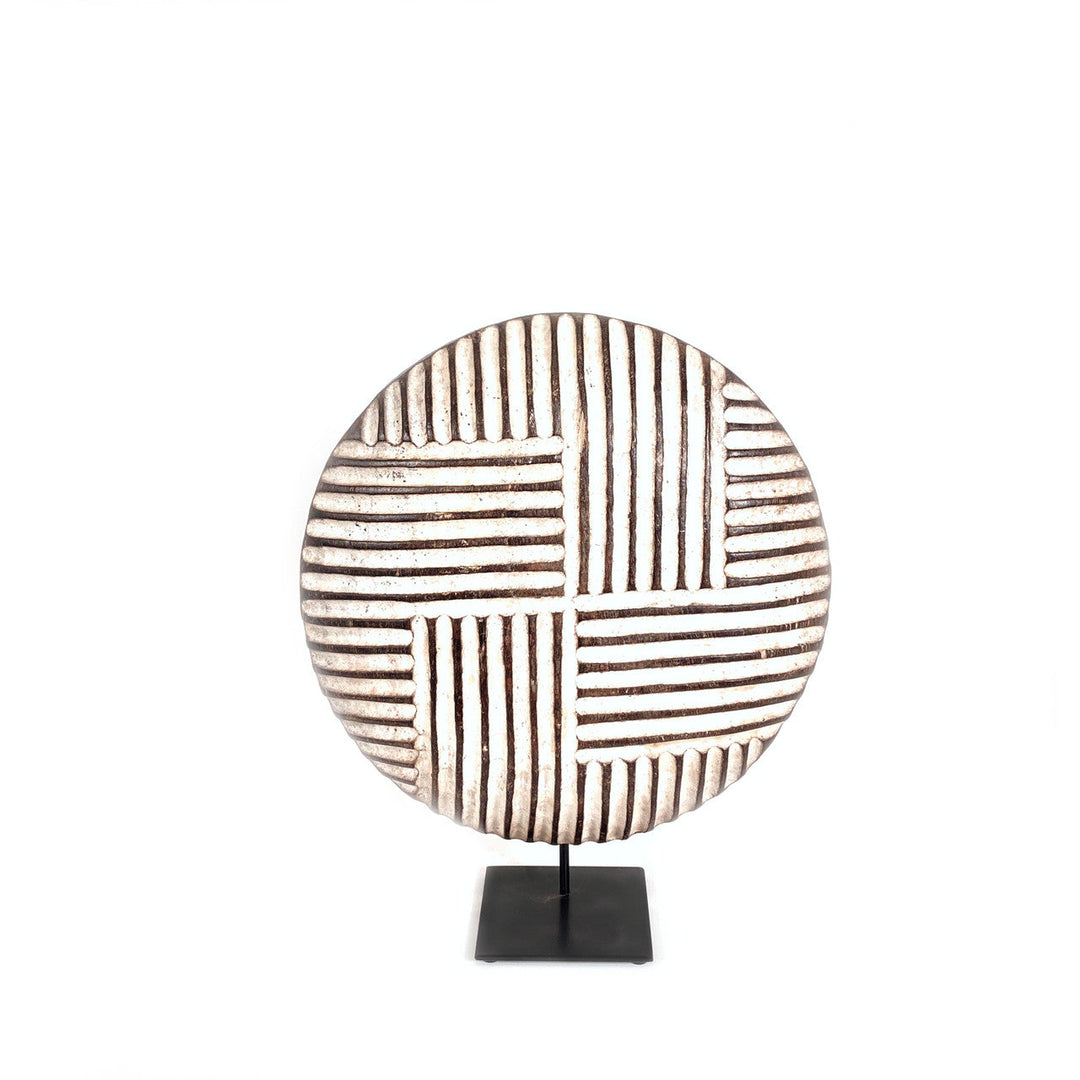 Bamileke Shield 12" Geometric Pattern
