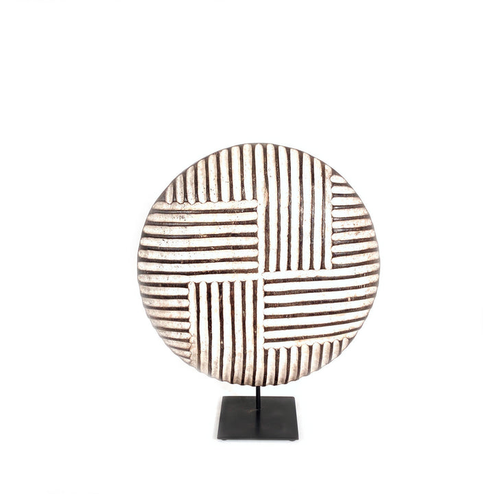 Bamileke Shield 12" Geometric Pattern