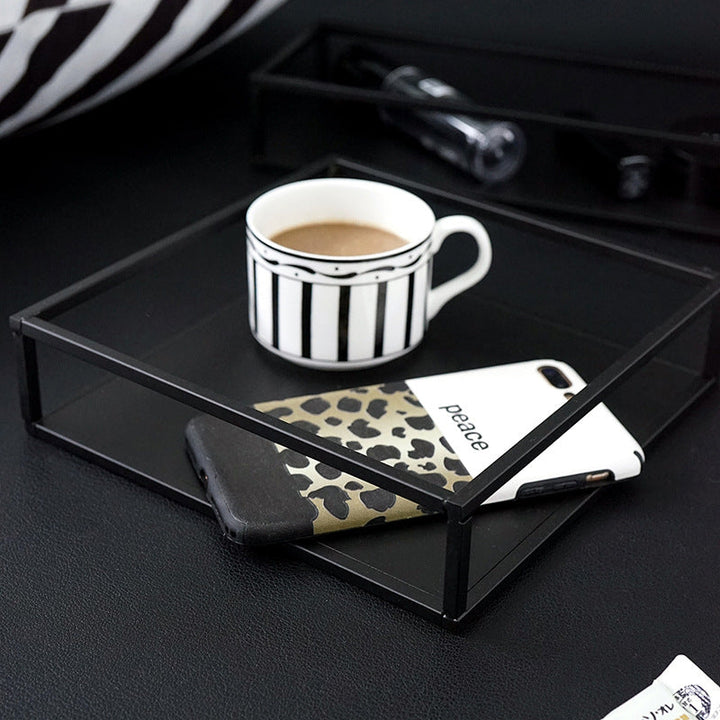 Tea Break Dessert Rack Set Simple Modern Black Iron Cake Plate Marble Tray Creative Cake Rack