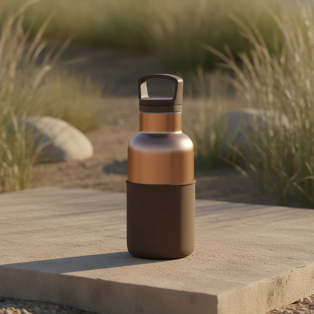 Vacuum Insulated Water Bottle - Bronze Gold 12 oz