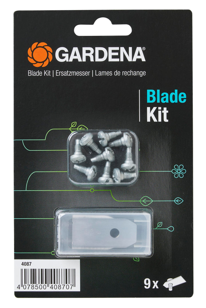 Gardena Blade Kit replacement blade set in retail blister package