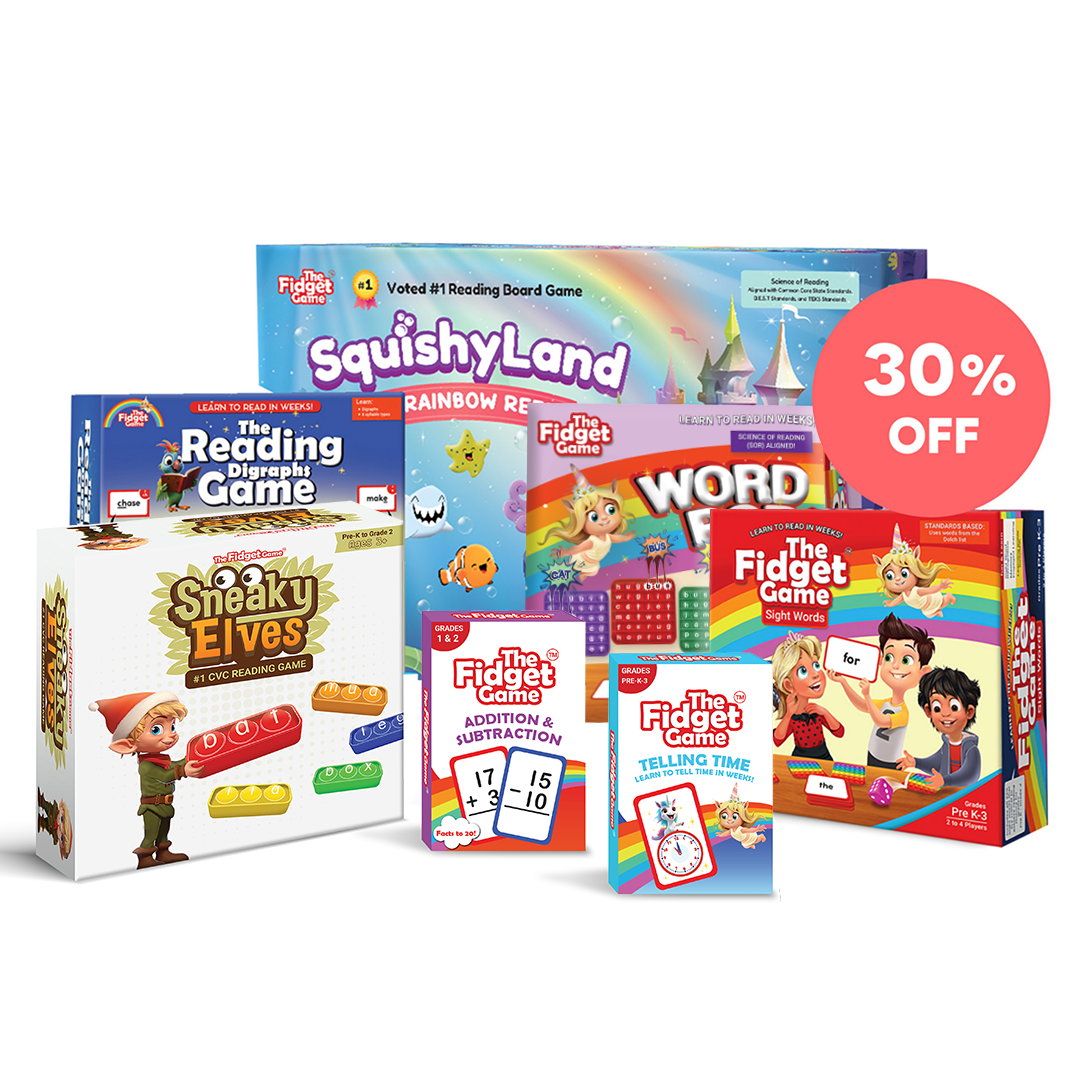 Squishyland bundle of multiple reading and word games with 30% off promo.