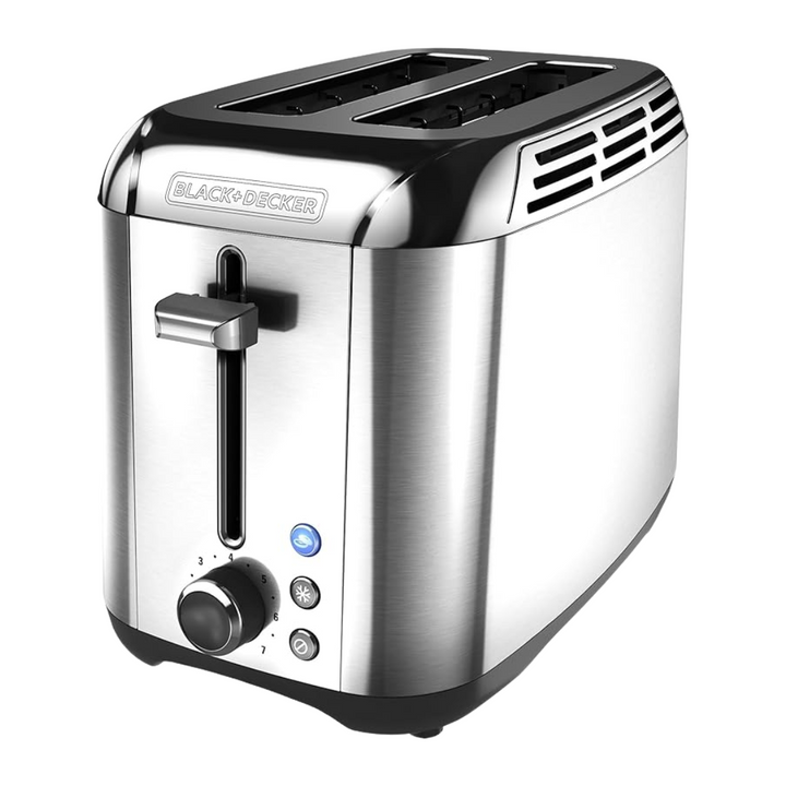 Black+Decker 2‑Slice Toaster—Stainless Steel