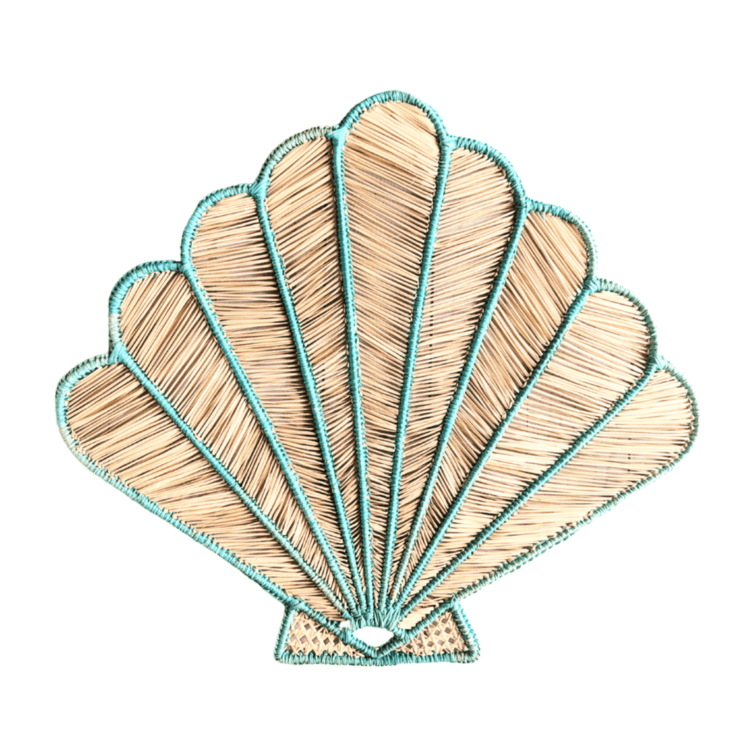 Shell Handwoven Iraca Placemat — Placemats, [material], MacondoForever