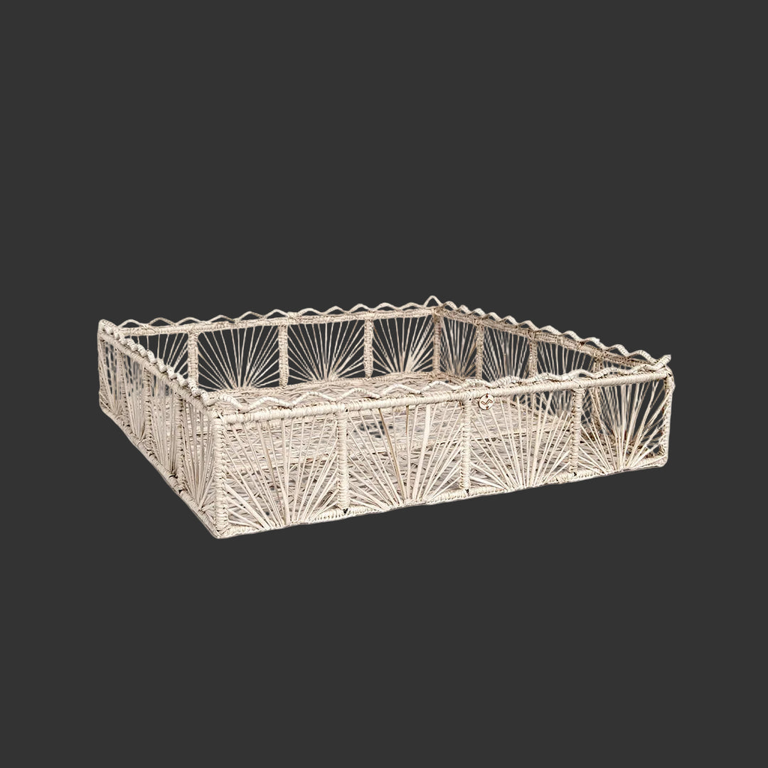 Sunshine Rectangle Handwoven Iraca Decorative Tray