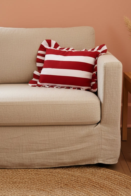Ruffled Stripe Throw Pillow (12 x 16) — Pillow Covers, [material], Sarah Spiegel