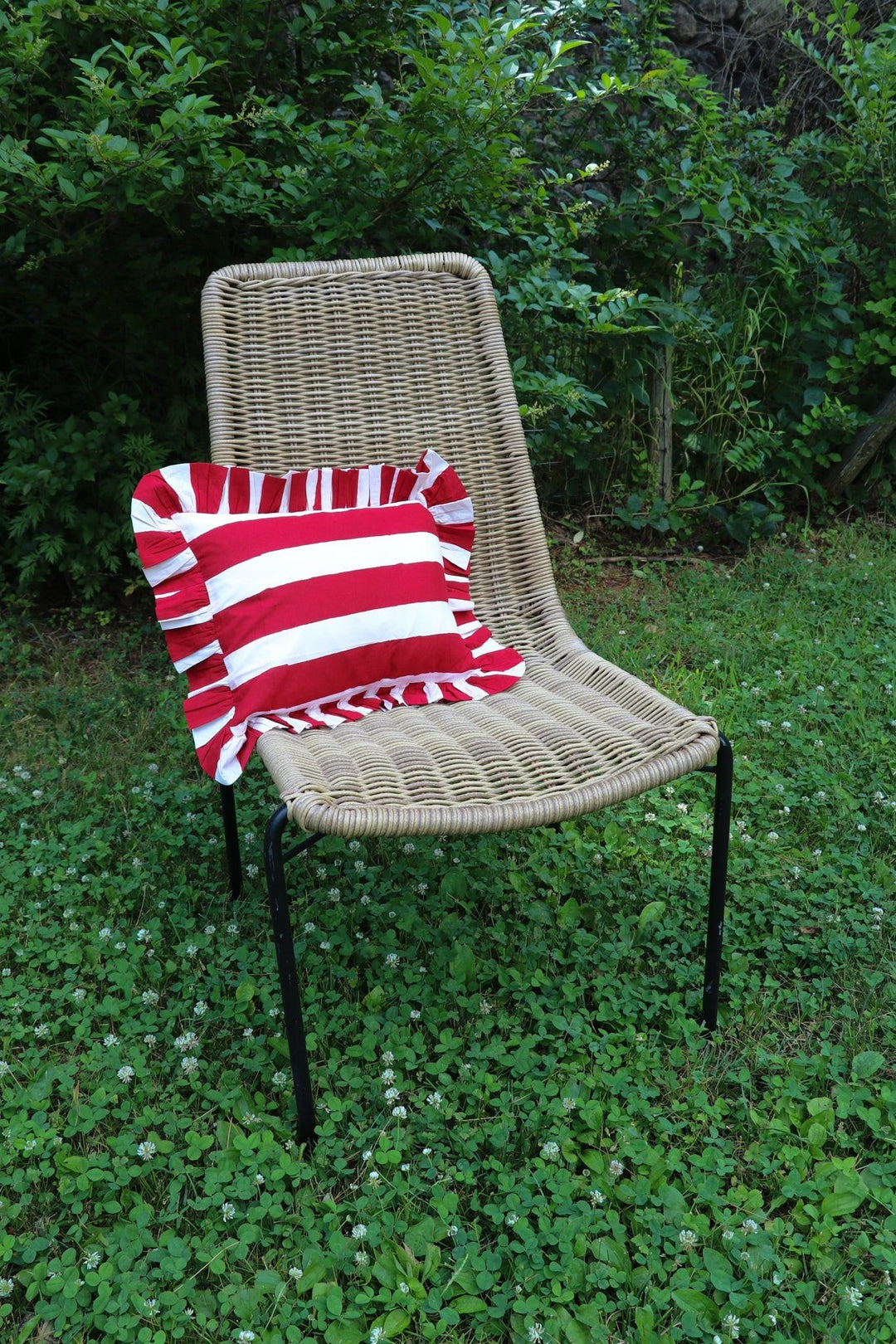 Ruffled Stripe Throw Pillow (12 x 16) — Pillow Covers, [material], Sarah Spiegel
