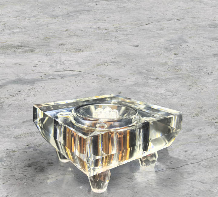 Small Crystal Light Base  - Clear Finish