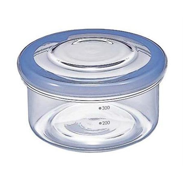 Hario Cycle Ware Round Glass Container–Silicone‑Edge Lid (17 oz)
