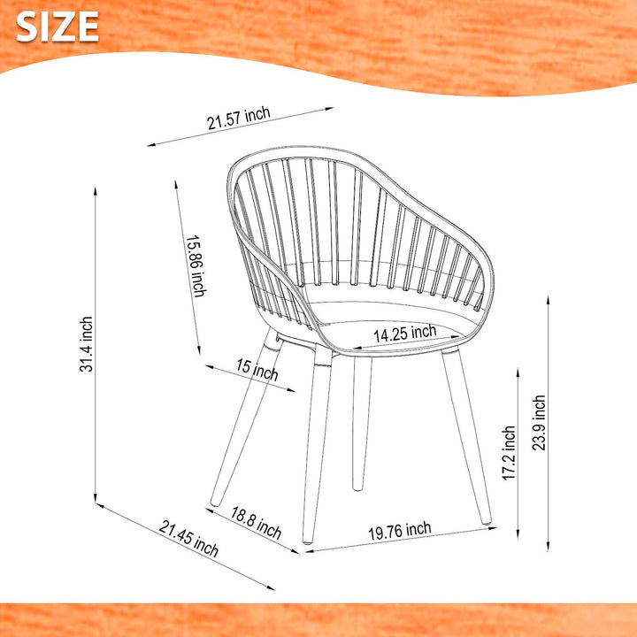 Nassau Resin and Aluminum Chairs - 4 Piece