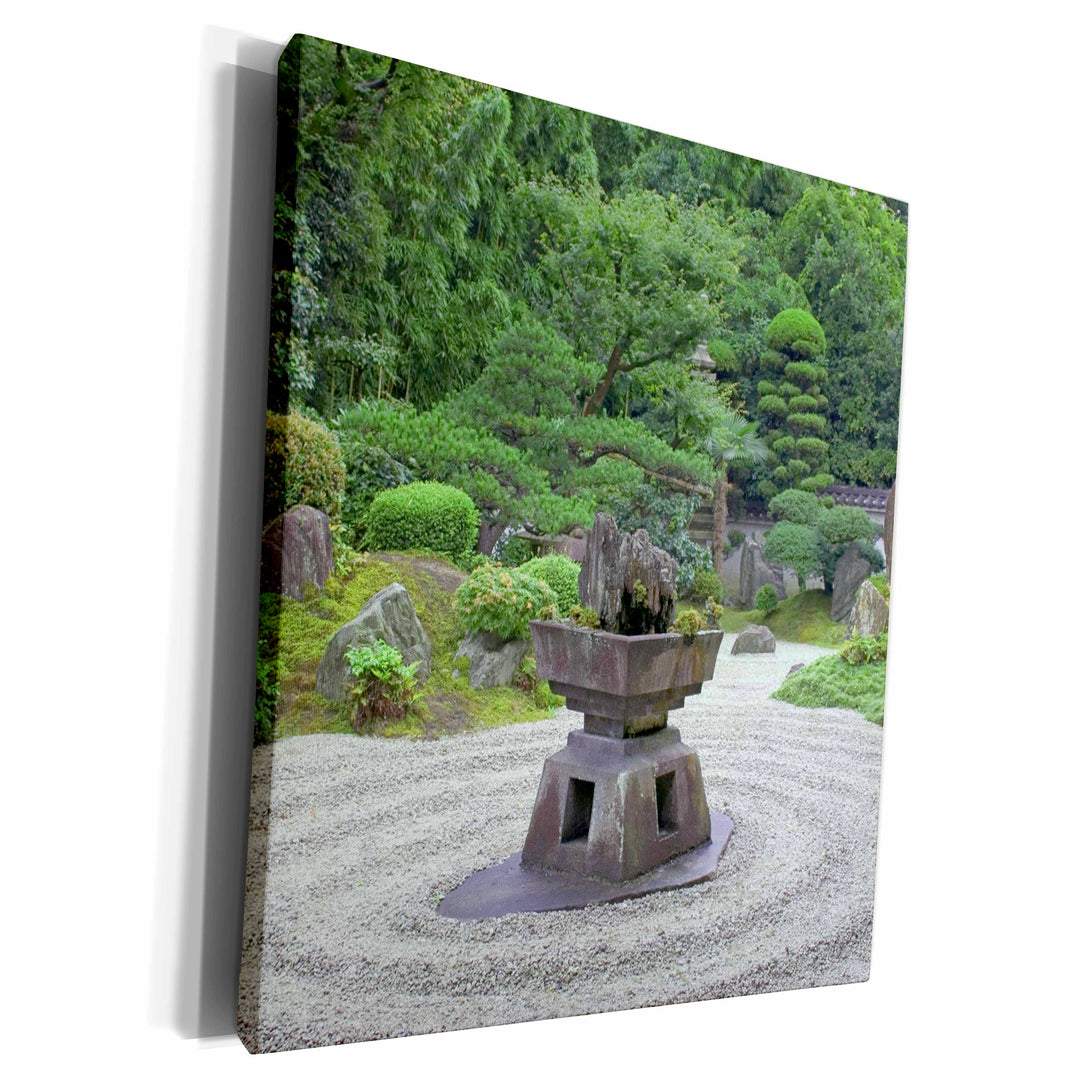 3dRose Zen Garden, Kyoto, Japan-AS15 STE0229 - Shin Terada - Museum Grade Canvas Wrap (cw_76380)