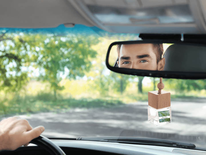 Hanging Car Freshener | Bold Masculine | Wood Amber