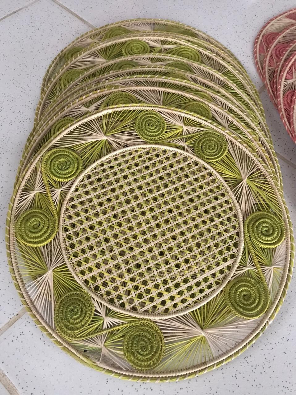 Caracol Handwoven Iraca Placemat — Placemats, [material], MacondoForever