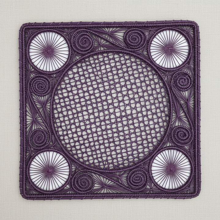 Caracol Square Handwoven Iraca Placemat