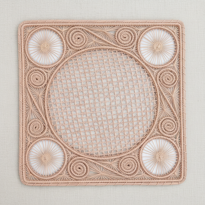 Caracol Square Handwoven Iraca Placemat