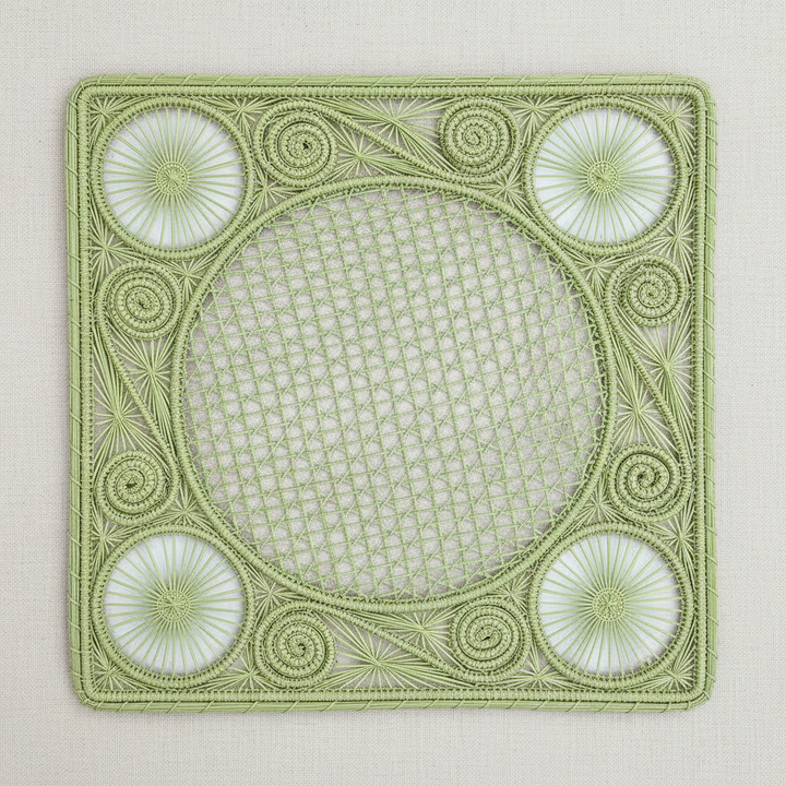 Caracol Square Handwoven Iraca Placemat