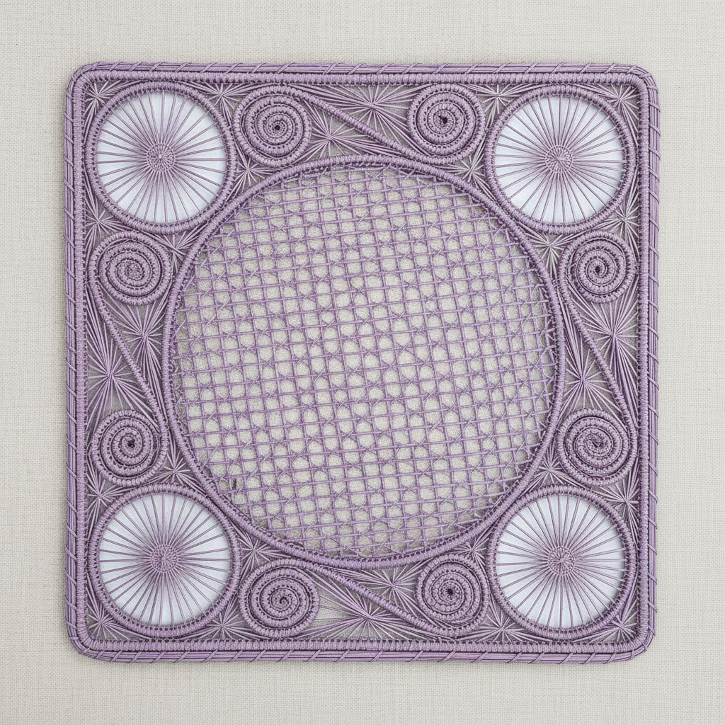 Caracol Square Handwoven Iraca Placemat