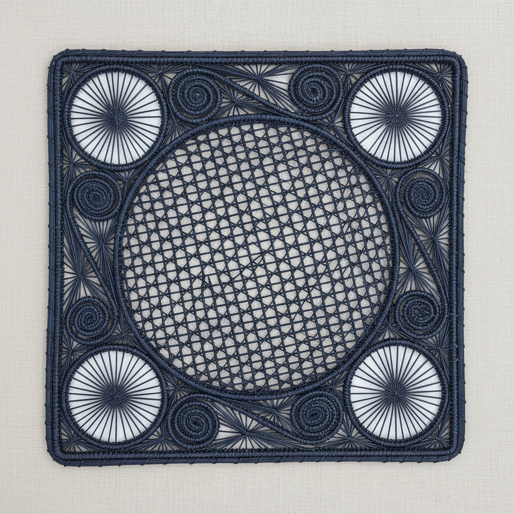 Caracol Square Handwoven Iraca Placemat