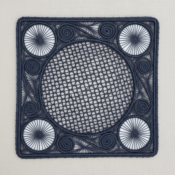 Caracol Square Handwoven Iraca Placemat