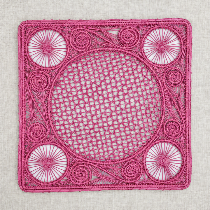 Caracol Square Handwoven Iraca Placemat